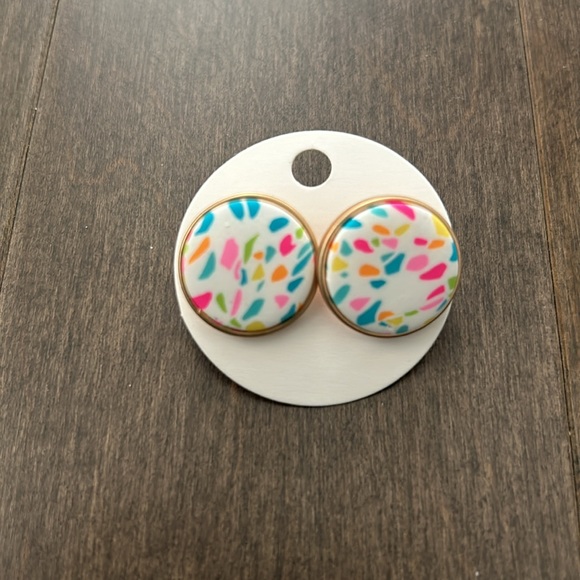 ALL SHE WROTE NOTES Confetti Bright Stud Earrings, Confetti Happiness, Jewellery - Picture 2 of 6